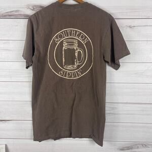 Southern‎ Sippin Brown Short Sleeve Graphic Tee Size Medium
